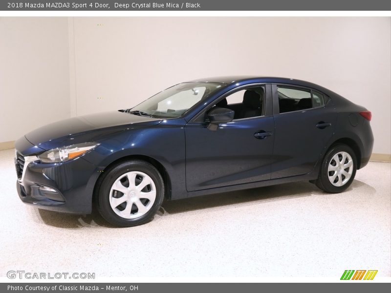 Deep Crystal Blue Mica / Black 2018 Mazda MAZDA3 Sport 4 Door