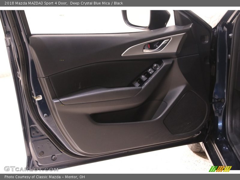 Deep Crystal Blue Mica / Black 2018 Mazda MAZDA3 Sport 4 Door