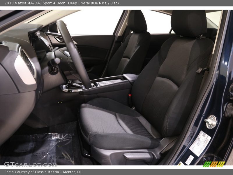 Deep Crystal Blue Mica / Black 2018 Mazda MAZDA3 Sport 4 Door