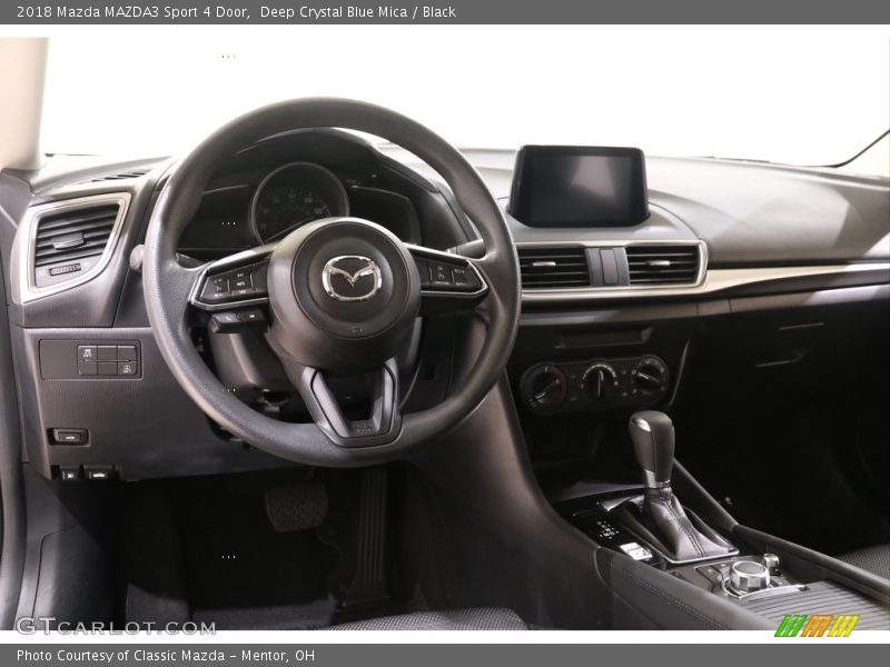 Deep Crystal Blue Mica / Black 2018 Mazda MAZDA3 Sport 4 Door