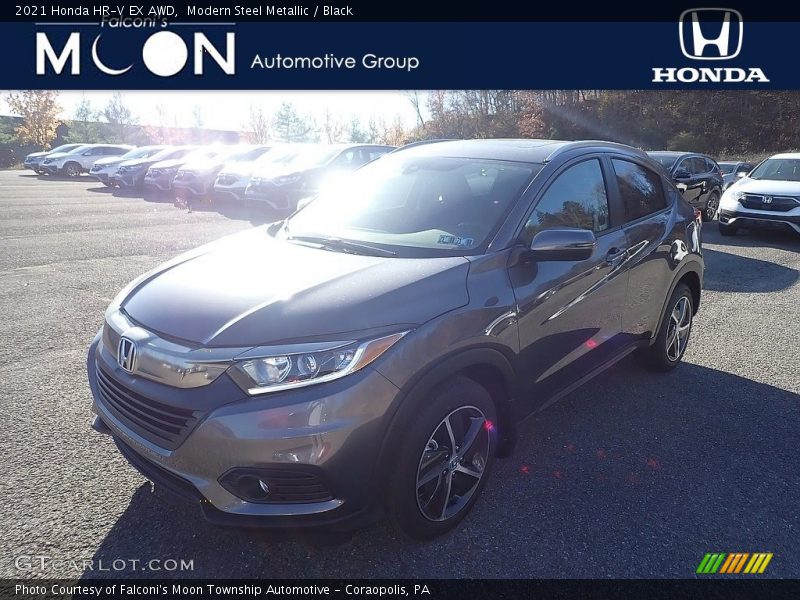 Modern Steel Metallic / Black 2021 Honda HR-V EX AWD