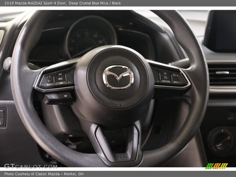 Deep Crystal Blue Mica / Black 2018 Mazda MAZDA3 Sport 4 Door