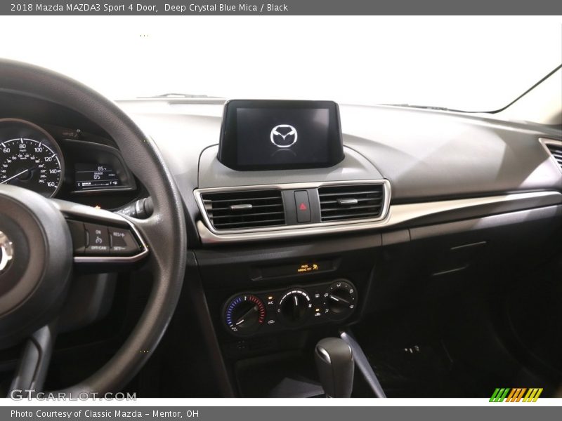 Deep Crystal Blue Mica / Black 2018 Mazda MAZDA3 Sport 4 Door