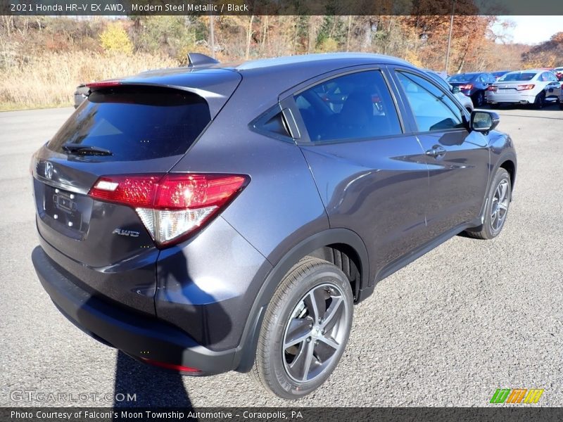 Modern Steel Metallic / Black 2021 Honda HR-V EX AWD