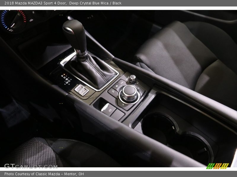 Deep Crystal Blue Mica / Black 2018 Mazda MAZDA3 Sport 4 Door