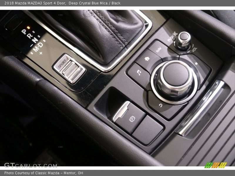Deep Crystal Blue Mica / Black 2018 Mazda MAZDA3 Sport 4 Door