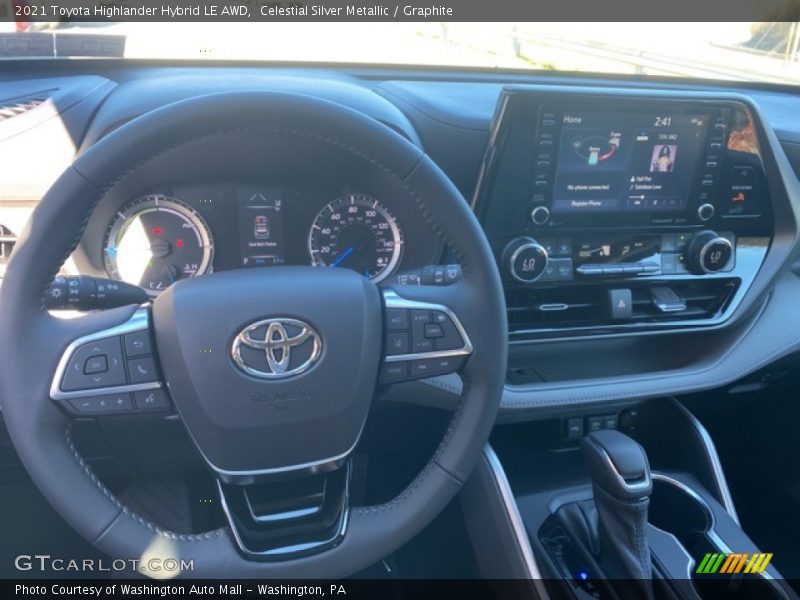 Celestial Silver Metallic / Graphite 2021 Toyota Highlander Hybrid LE AWD