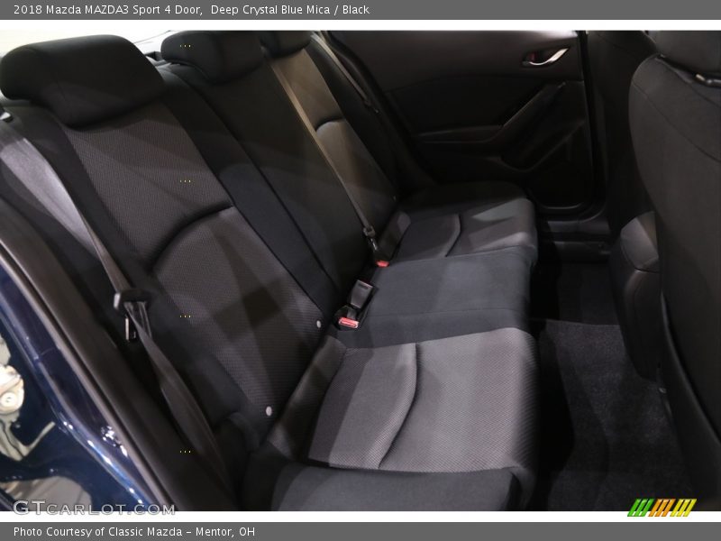 Deep Crystal Blue Mica / Black 2018 Mazda MAZDA3 Sport 4 Door