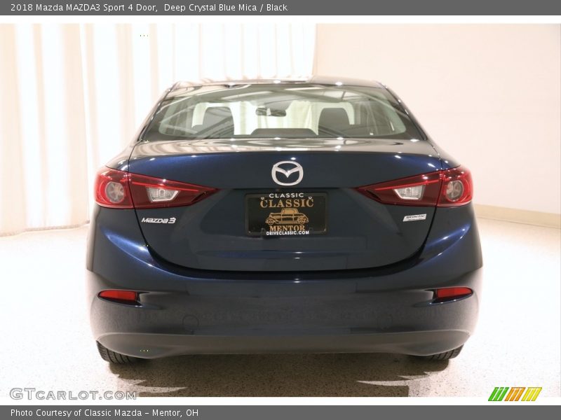 Deep Crystal Blue Mica / Black 2018 Mazda MAZDA3 Sport 4 Door