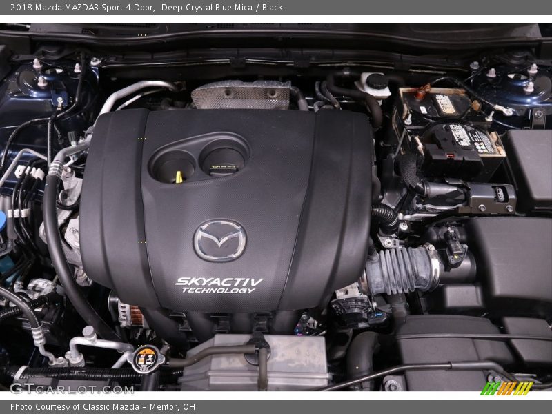 Deep Crystal Blue Mica / Black 2018 Mazda MAZDA3 Sport 4 Door