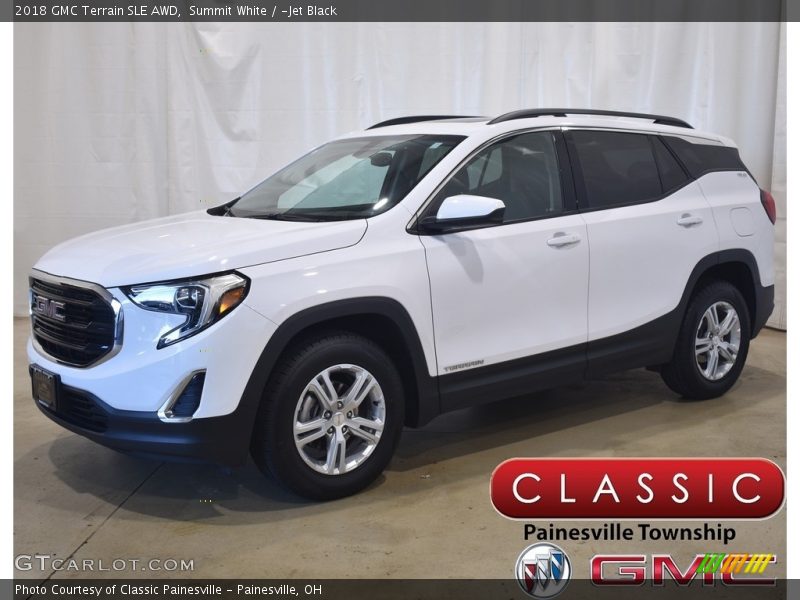 Summit White / ­Jet Black 2018 GMC Terrain SLE AWD