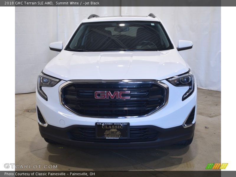 Summit White / ­Jet Black 2018 GMC Terrain SLE AWD