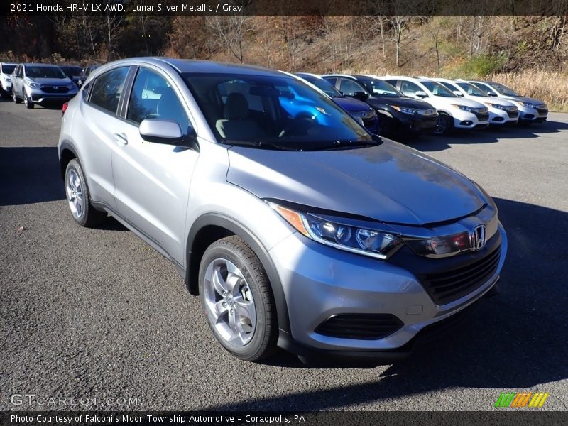 Lunar Silver Metallic / Gray 2021 Honda HR-V LX AWD