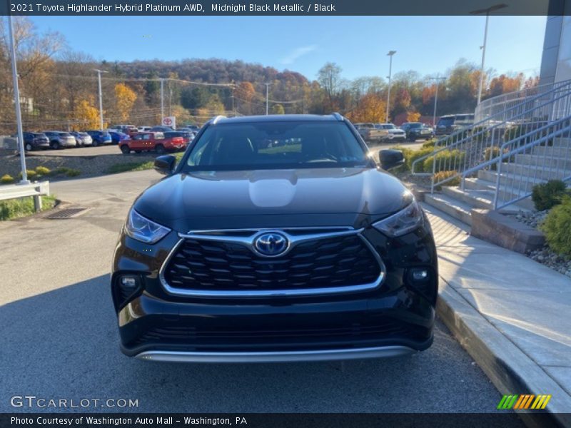 Midnight Black Metallic / Black 2021 Toyota Highlander Hybrid Platinum AWD