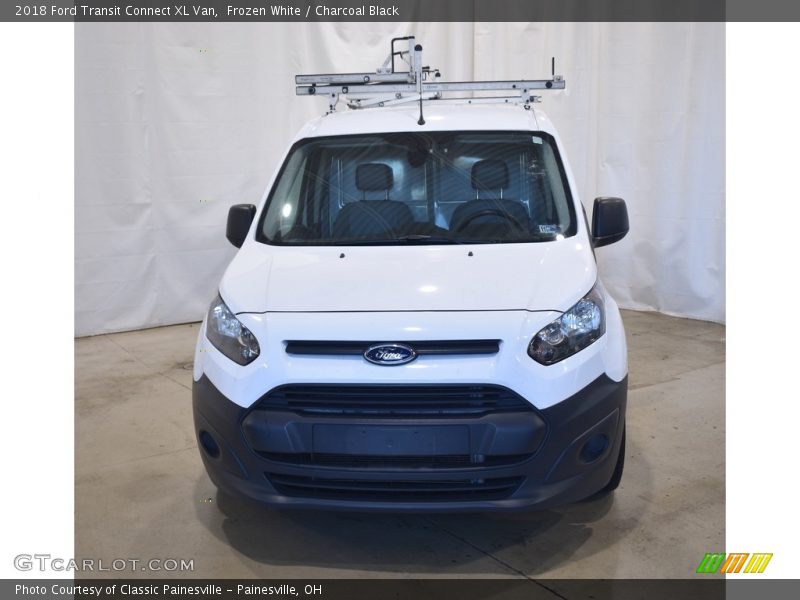 Frozen White / Charcoal Black 2018 Ford Transit Connect XL Van