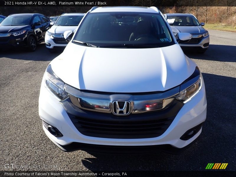 Platinum White Pearl / Black 2021 Honda HR-V EX-L AWD