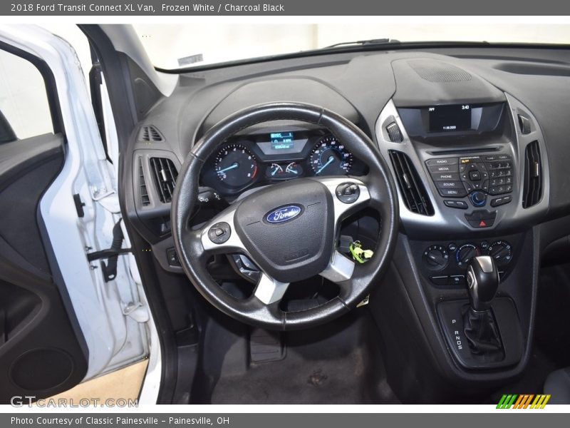 Frozen White / Charcoal Black 2018 Ford Transit Connect XL Van
