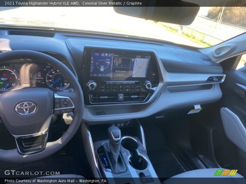 Dashboard of 2021 Highlander Hybrid XLE AWD