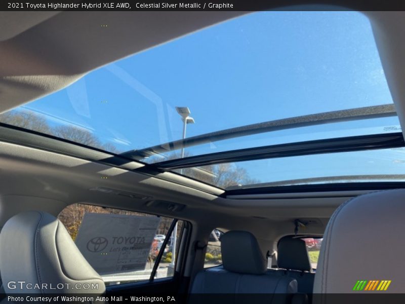 Sunroof of 2021 Highlander Hybrid XLE AWD