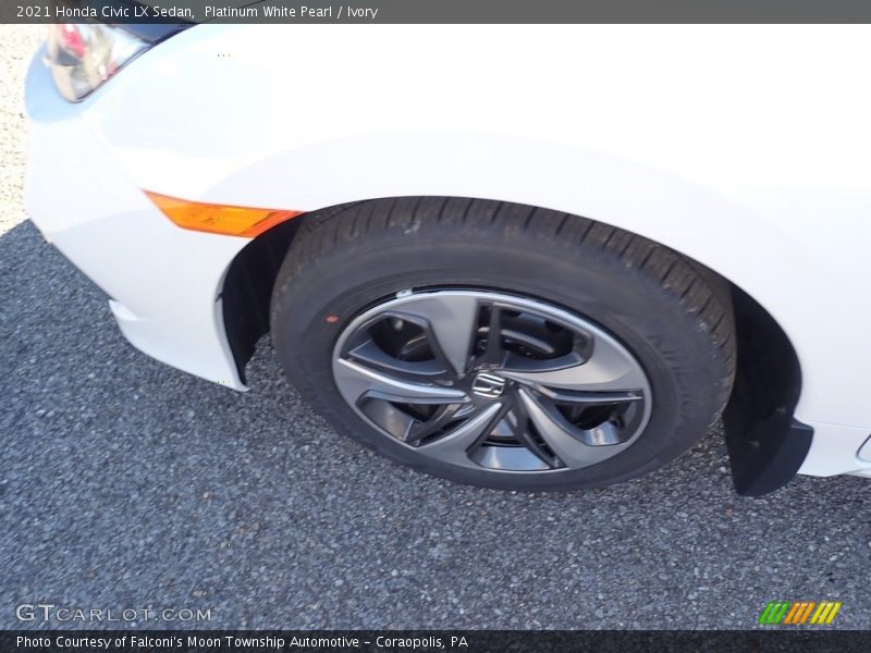 Platinum White Pearl / Ivory 2021 Honda Civic LX Sedan