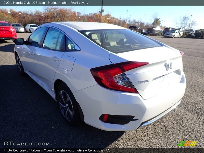 Platinum White Pearl / Ivory 2021 Honda Civic LX Sedan