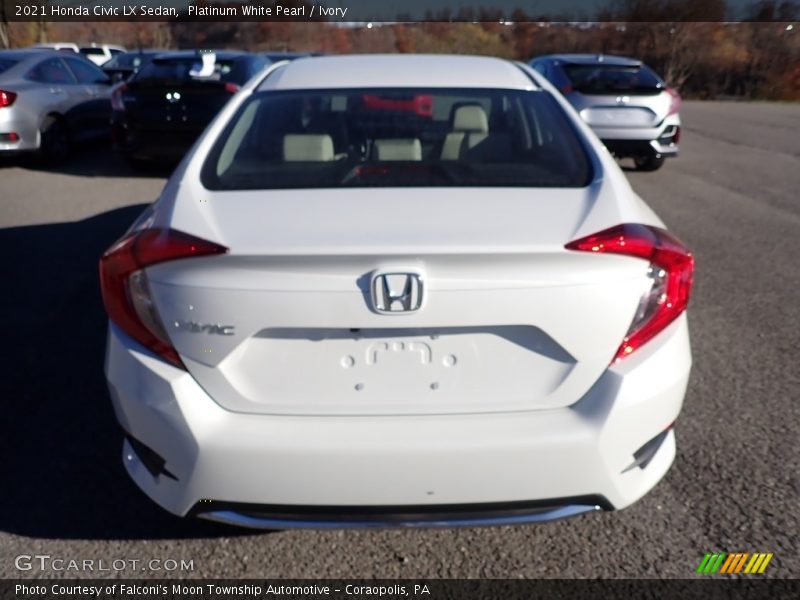 Platinum White Pearl / Ivory 2021 Honda Civic LX Sedan