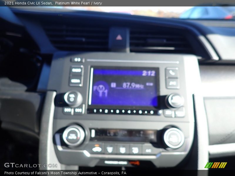 Platinum White Pearl / Ivory 2021 Honda Civic LX Sedan