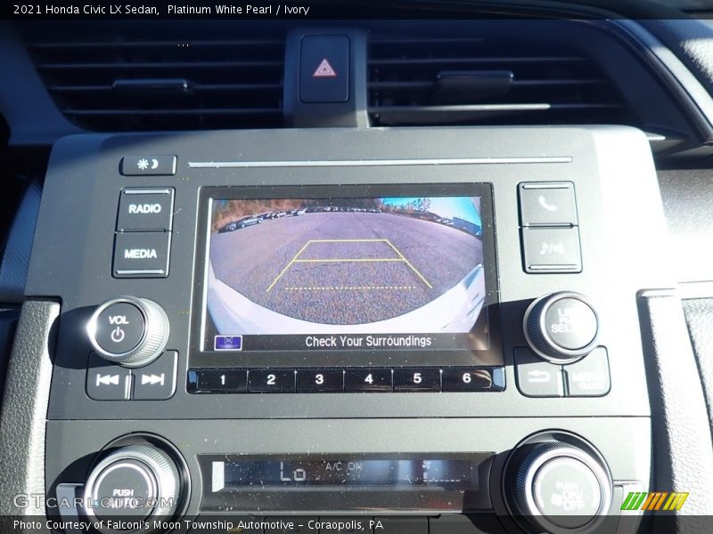 Platinum White Pearl / Ivory 2021 Honda Civic LX Sedan