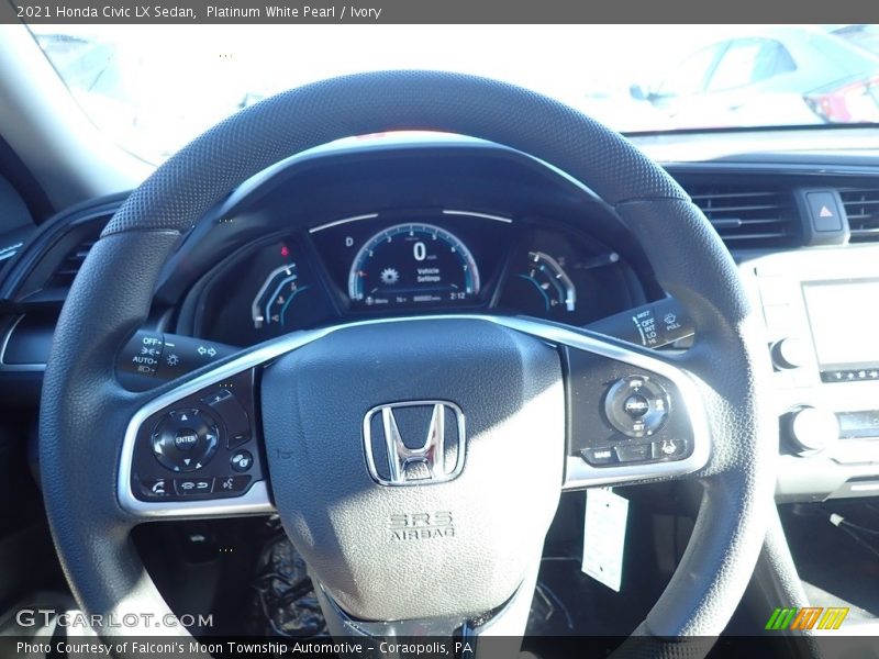 Platinum White Pearl / Ivory 2021 Honda Civic LX Sedan
