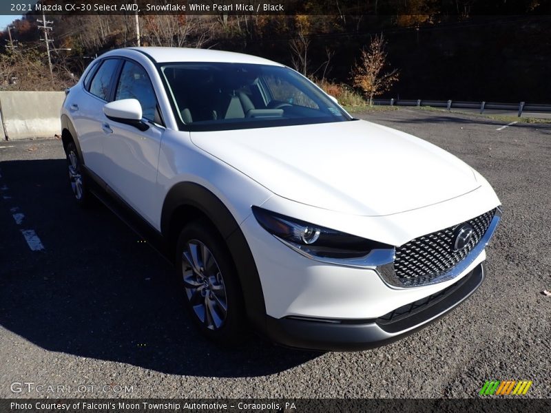 Snowflake White Pearl Mica / Black 2021 Mazda CX-30 Select AWD