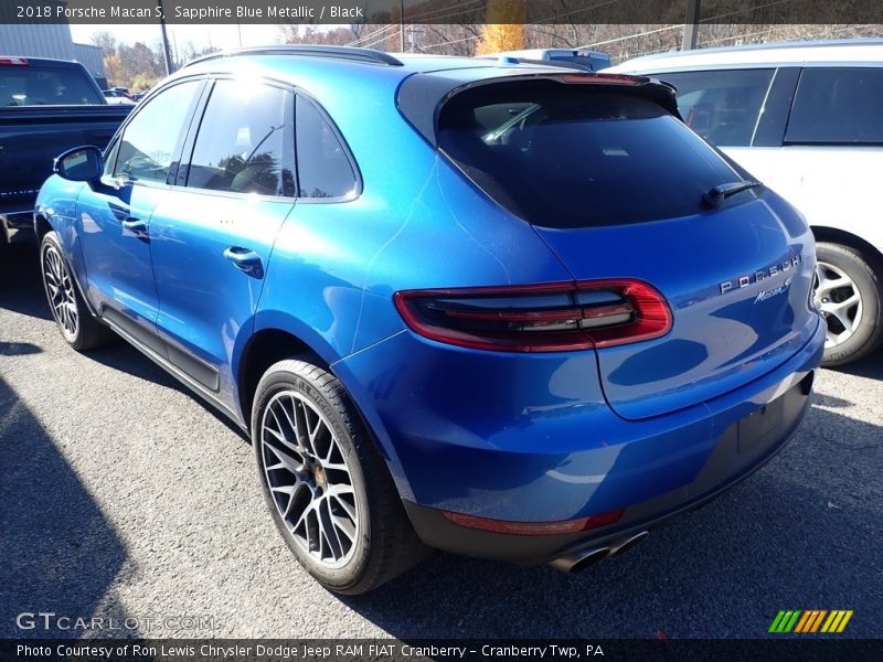 Sapphire Blue Metallic / Black 2018 Porsche Macan S