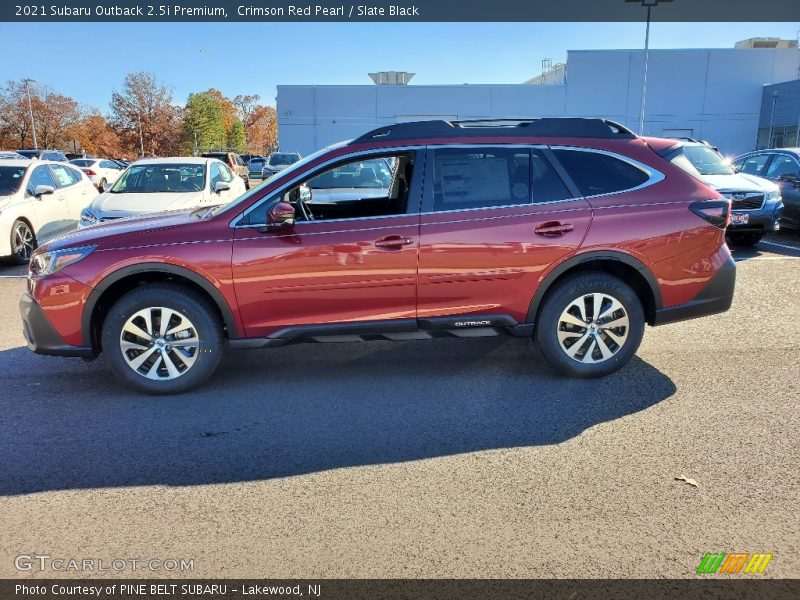 Crimson Red Pearl / Slate Black 2021 Subaru Outback 2.5i Premium