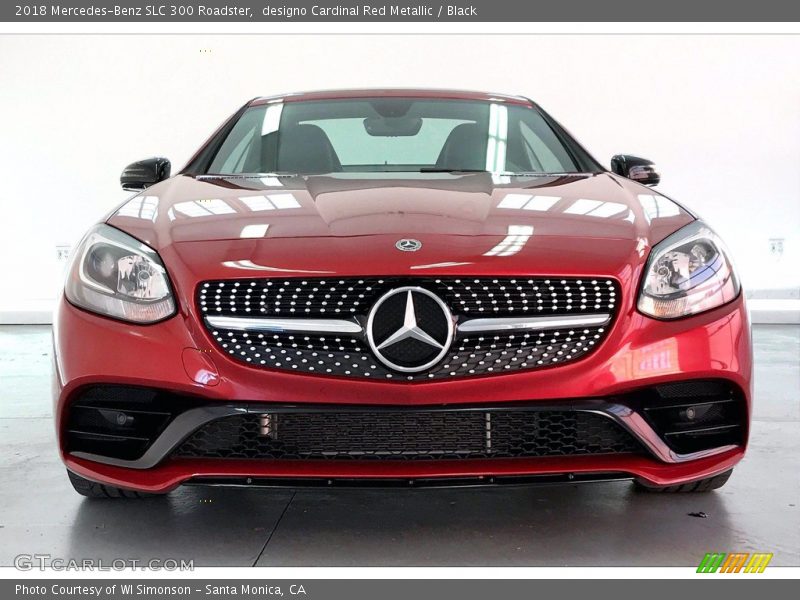 designo Cardinal Red Metallic / Black 2018 Mercedes-Benz SLC 300 Roadster