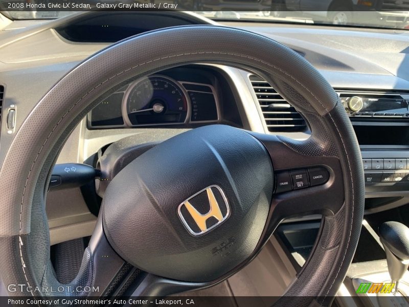 Galaxy Gray Metallic / Gray 2008 Honda Civic LX Sedan