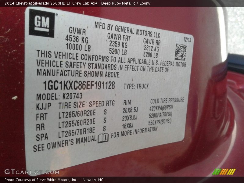 Deep Ruby Metallic / Ebony 2014 Chevrolet Silverado 2500HD LT Crew Cab 4x4