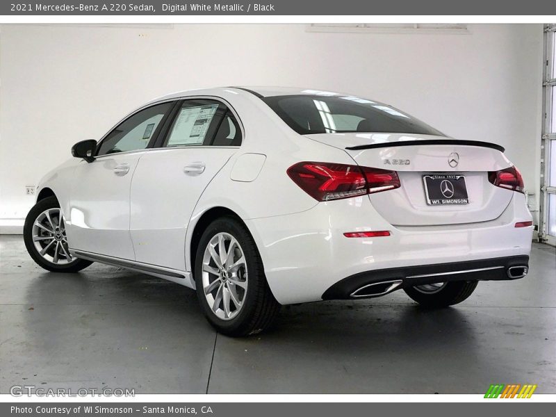 Digital White Metallic / Black 2021 Mercedes-Benz A 220 Sedan