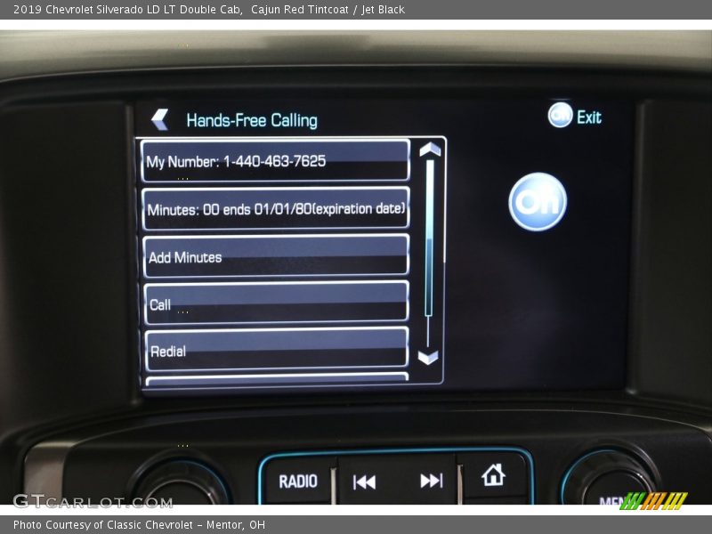 Cajun Red Tintcoat / Jet Black 2019 Chevrolet Silverado LD LT Double Cab