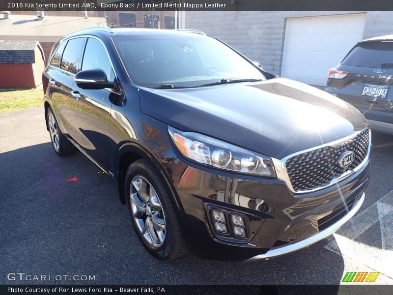 Ebony Black / Limited Merlot Nappa Leather 2016 Kia Sorento Limited AWD