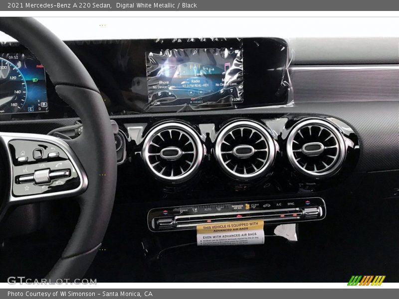 Digital White Metallic / Black 2021 Mercedes-Benz A 220 Sedan