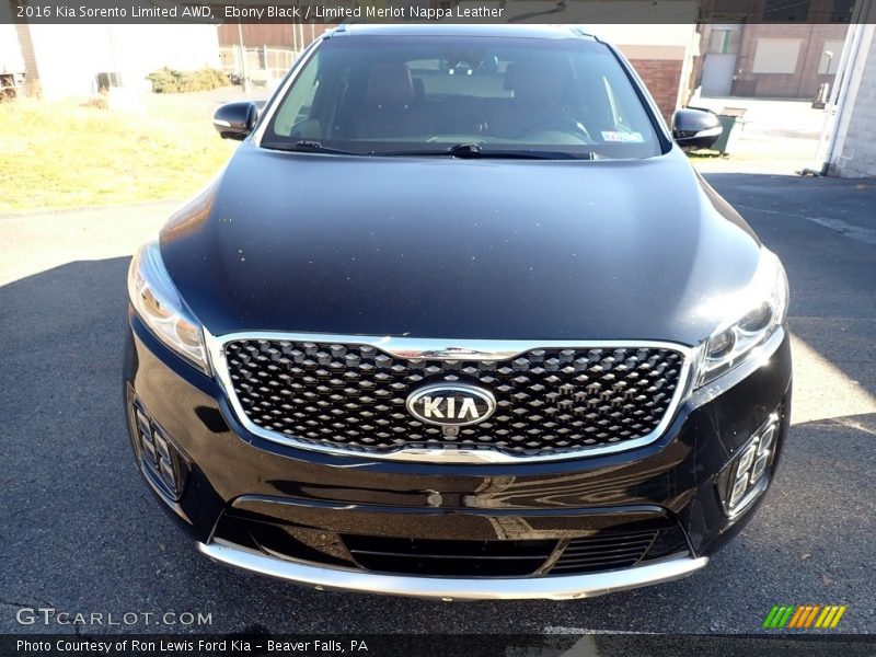 Ebony Black / Limited Merlot Nappa Leather 2016 Kia Sorento Limited AWD