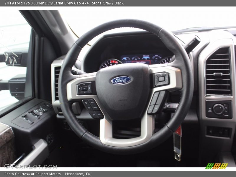 Stone Gray / Black 2019 Ford F250 Super Duty Lariat Crew Cab 4x4