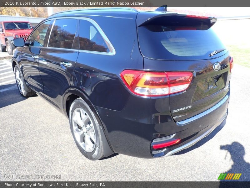 Ebony Black / Limited Merlot Nappa Leather 2016 Kia Sorento Limited AWD