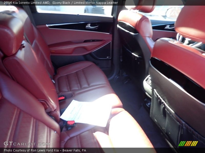 Rear Seat of 2016 Sorento Limited AWD