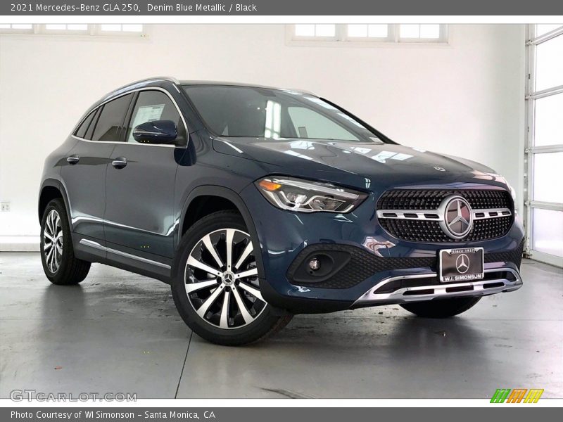 Denim Blue Metallic / Black 2021 Mercedes-Benz GLA 250