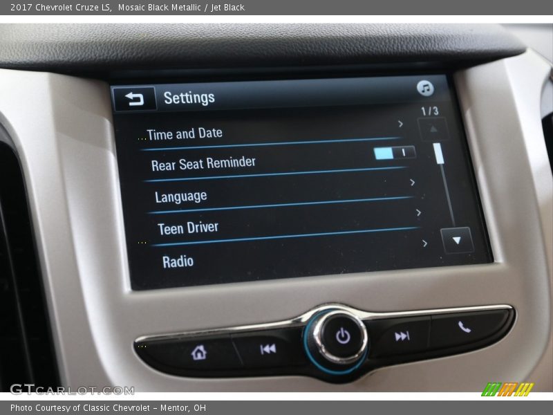 Mosaic Black Metallic / Jet Black 2017 Chevrolet Cruze LS