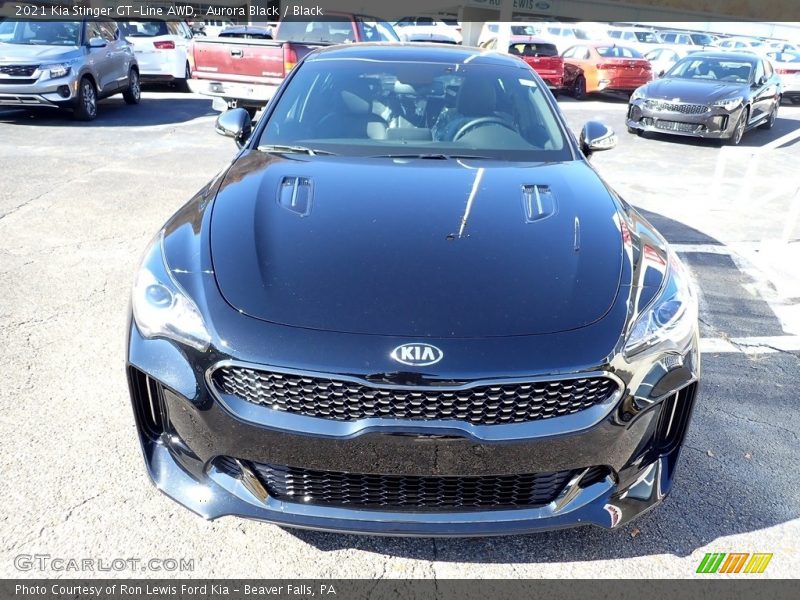 Aurora Black / Black 2021 Kia Stinger GT-Line AWD