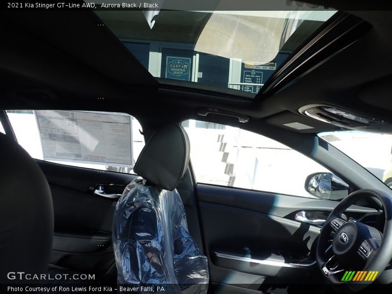 Aurora Black / Black 2021 Kia Stinger GT-Line AWD