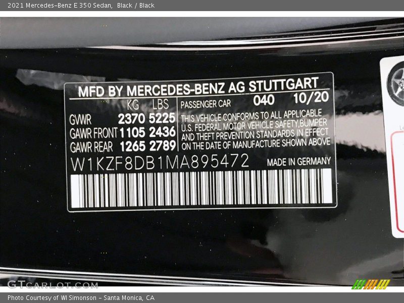 Black / Black 2021 Mercedes-Benz E 350 Sedan