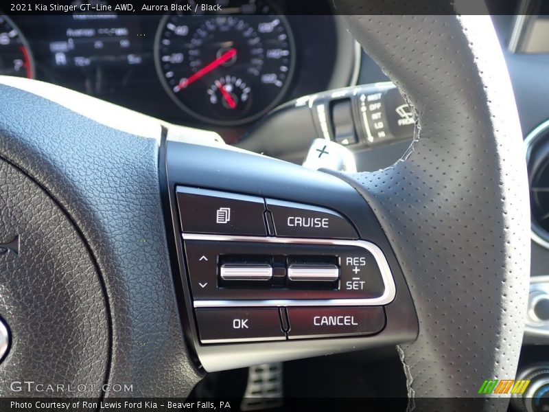 Aurora Black / Black 2021 Kia Stinger GT-Line AWD