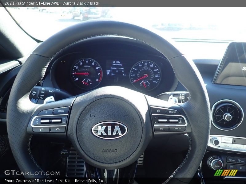 Aurora Black / Black 2021 Kia Stinger GT-Line AWD